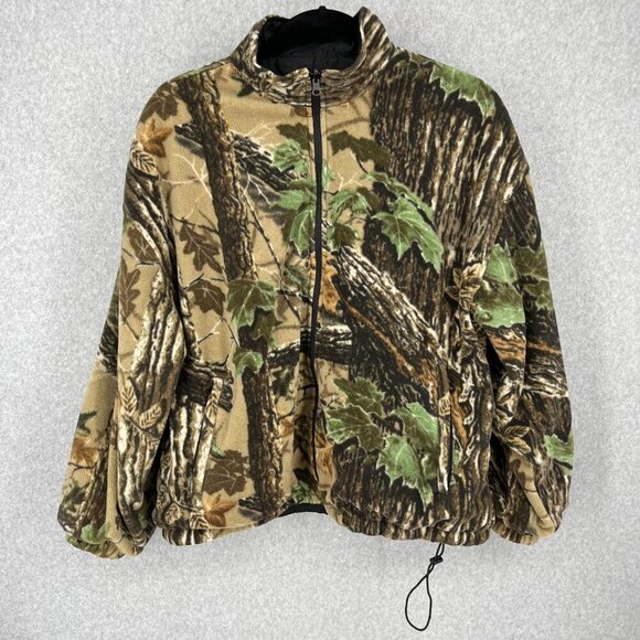 Duxbak Mens Reversible Jacket Size XL Camo Fleece Waterproof Insulated Hunting - Picture 1 of 16